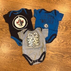 Set of 3 Winnipeg Jet Onesie